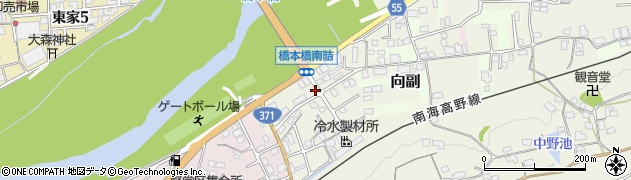 和歌山県橋本市向副1012周辺の地図