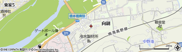 和歌山県橋本市向副1039周辺の地図