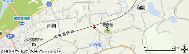 和歌山県橋本市向副326周辺の地図
