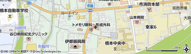 橋本郵便局配達周辺の地図