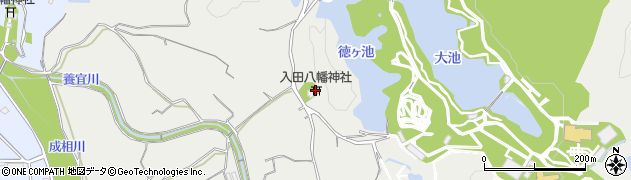 入田八幡神社周辺の地図