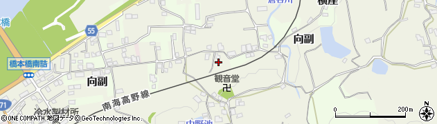 和歌山県橋本市向副158周辺の地図