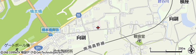 和歌山県橋本市向副86周辺の地図