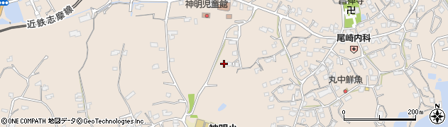 三重県志摩市阿児町神明周辺の地図