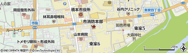 橋本市消防本部　災害テレホンサービス周辺の地図