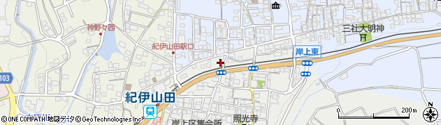 和歌山県橋本市岸上387周辺の地図