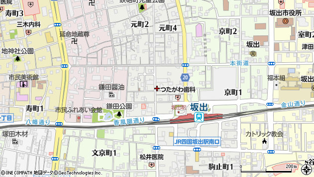 〒762-0045 香川県坂出市元町の地図