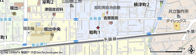 香川県坂出市旭町1丁目周辺の地図