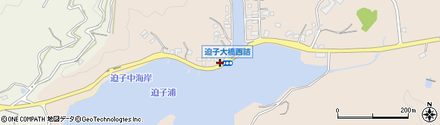 浜島迫子簡易郵便局周辺の地図