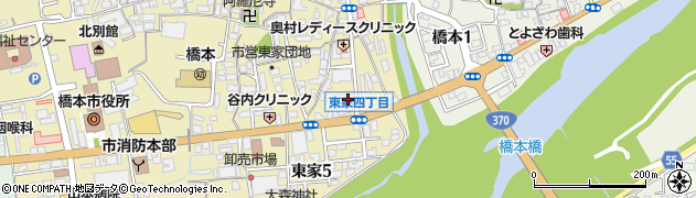 橋本東家郵便局 ＡＴＭ周辺の地図
