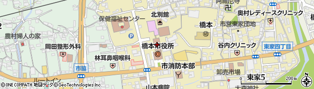 橋本市役所周辺の地図