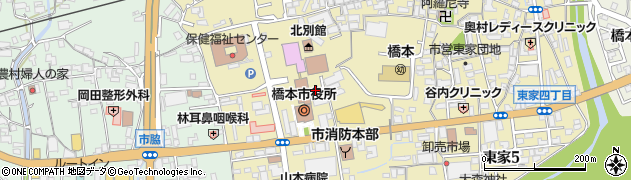 橋本市役所上下水道部庁舎周辺の地図