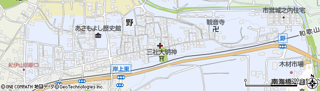 和歌山県橋本市野378周辺の地図