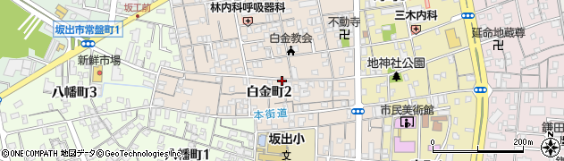 香川県坂出市白金町周辺の地図