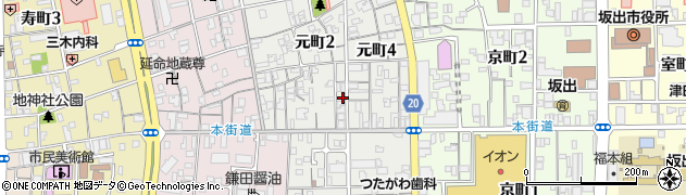 香川県坂出市元町周辺の地図
