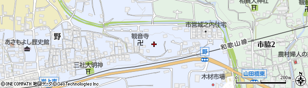 和歌山県橋本市野258周辺の地図