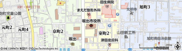 坂出市役所　監査委員事務局周辺の地図