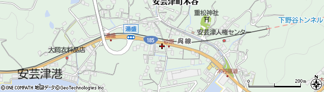 広島県東広島市安芸津町木谷周辺の地図