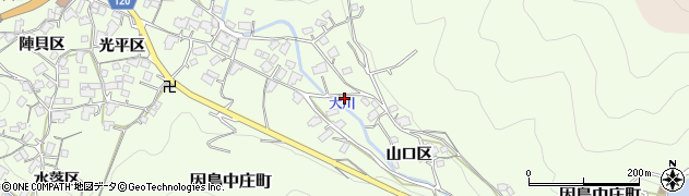 広島県尾道市因島中庄町（山口区）周辺の地図