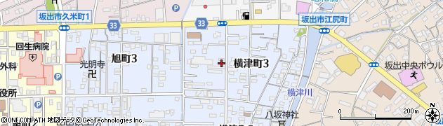 ミカワ調剤薬局坂出横津店周辺の地図