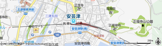 安芸津駅周辺の地図