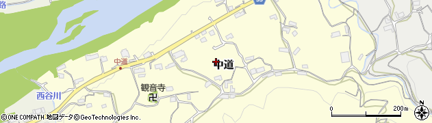 和歌山県橋本市中道周辺の地図