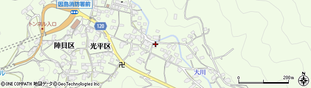 広島県尾道市因島中庄町山口区1233周辺の地図