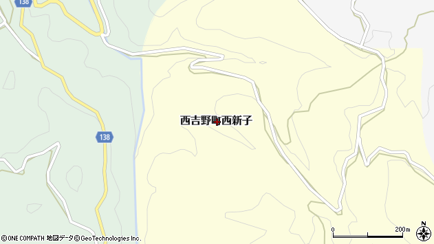 〒638-0661 奈良県五條市西吉野町西新子の地図