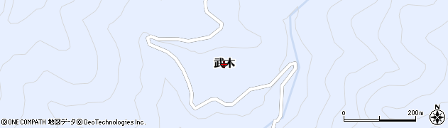 奈良県川上村（吉野郡）武木周辺の地図