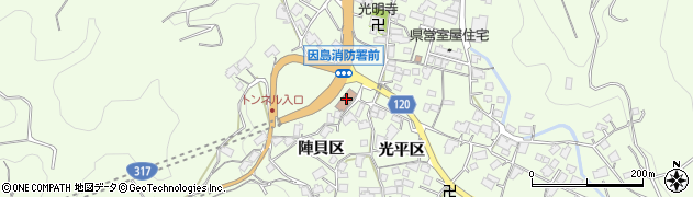 尾道市消防局因島消防署周辺の地図