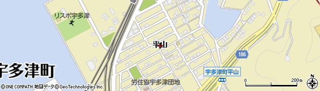 香川県宇多津町（綾歌郡）平山周辺の地図