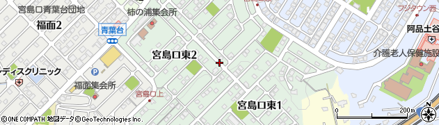 広島県廿日市市宮島口東周辺の地図