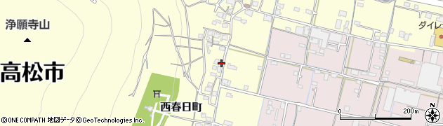 香川県高松市西春日町1253周辺の地図