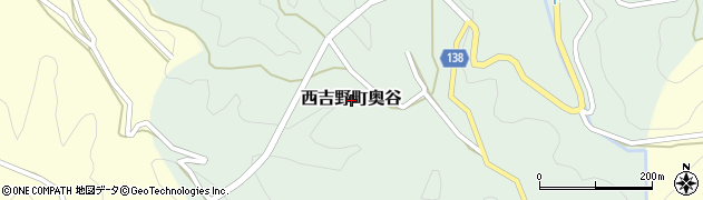 奈良県五條市西吉野町奥谷周辺の地図