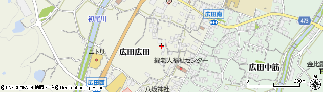 兵庫県南あわじ市広田上周辺の地図