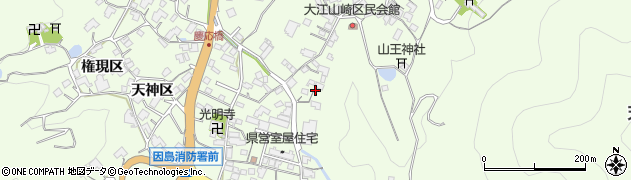 広島県尾道市因島中庄町大江区周辺の地図