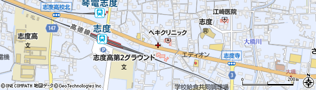 香川県さぬき市志度630周辺の地図