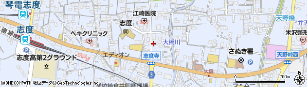 香川県さぬき市志度886周辺の地図