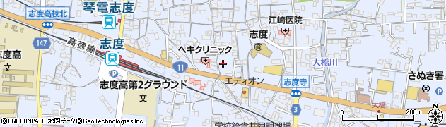 香川県さぬき市志度741周辺の地図