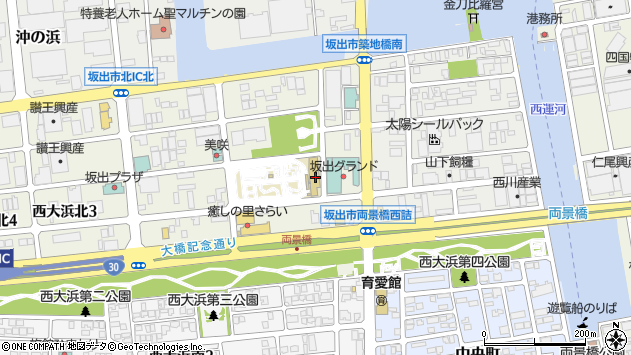 〒762-0053 香川県坂出市西大浜北の地図