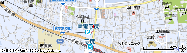 香川県さぬき市志度518周辺の地図