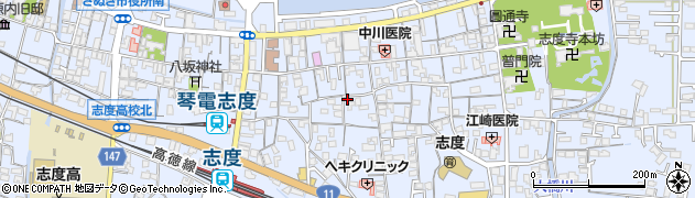 香川県さぬき市志度601周辺の地図