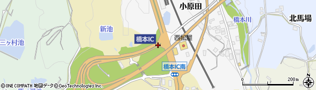和歌山県橋本市小原田周辺の地図