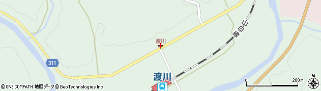 渡川周辺の地図