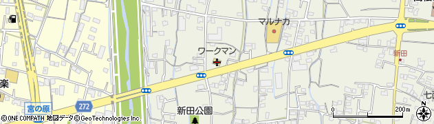 ワークマン高松新田店周辺の地図
