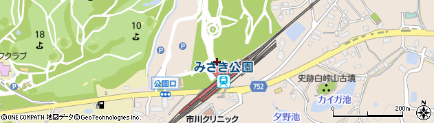 みさき公園駅前観光案内所周辺の地図