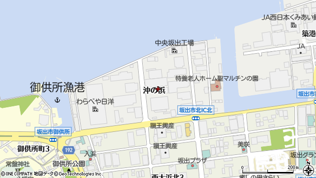 〒762-0052 香川県坂出市沖の浜の地図