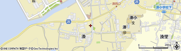 兵庫県南あわじ市湊周辺の地図
