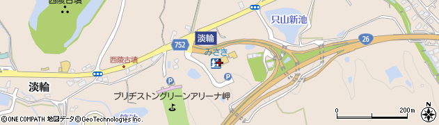 道の駅みさき観光案内コーナー周辺の地図