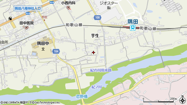 〒648-0012 和歌山県橋本市隅田町芋生の地図